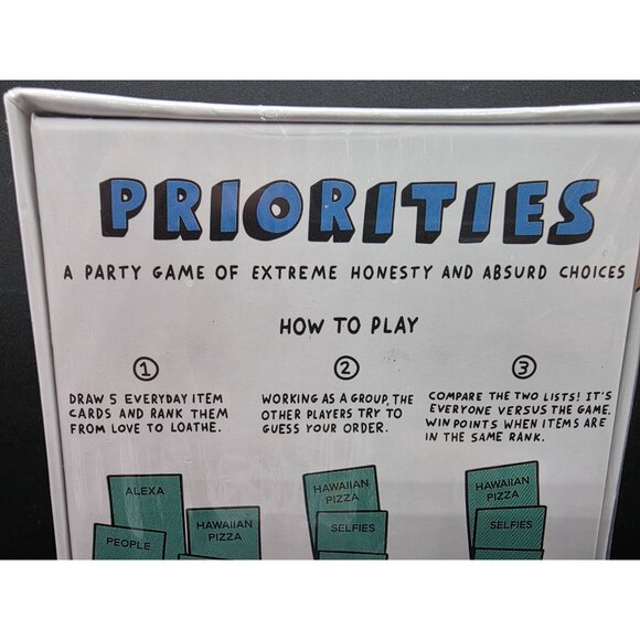 Priorities Card Game By Clarendon Games  Absurd Choices & Extreme Honesty  For A - Picture 3 of 5
